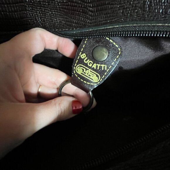 Bugatti Genuine Leather Bag Brown Vintage - Picture 2 of 16